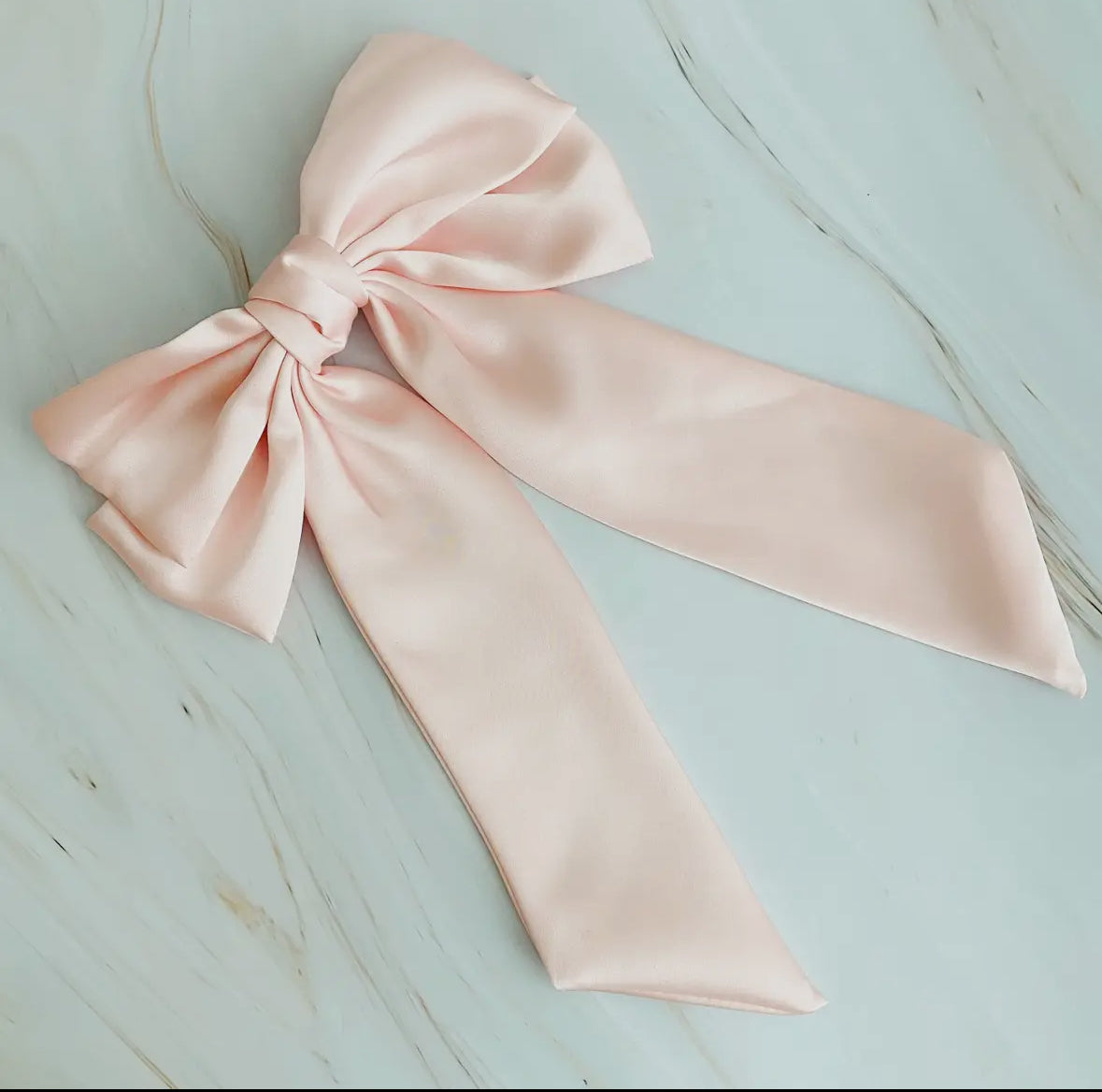 Double Satin Hair Bow Clip