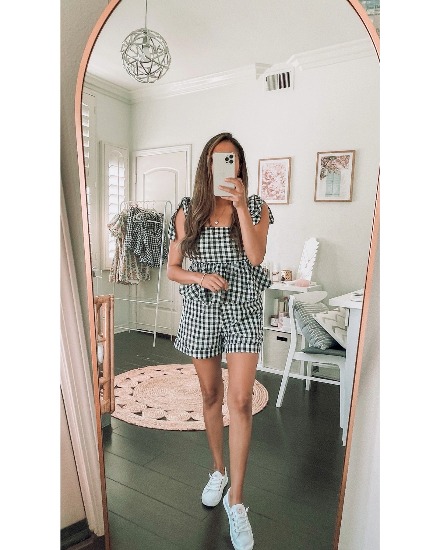 Coquette Black & White Checkered Baby Doll Set