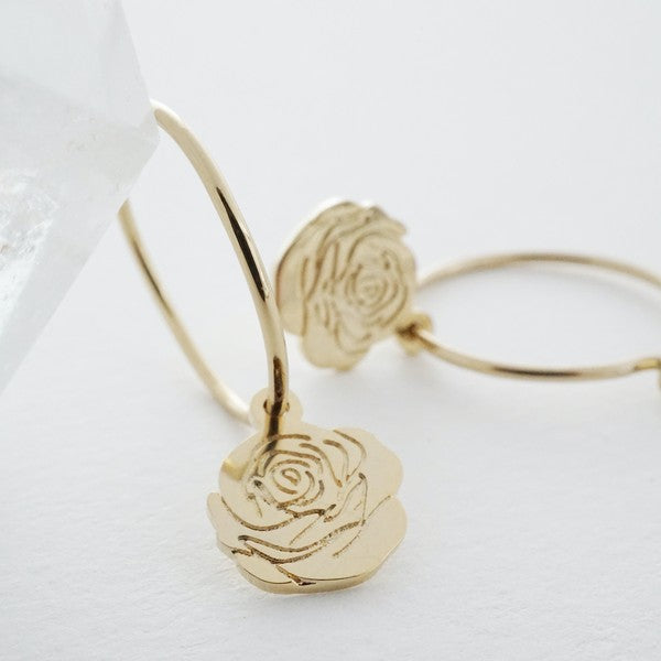 Magic Charm Rose Hoops