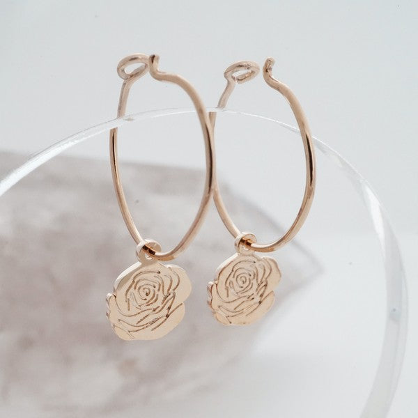 Magic Charm Rose Hoops