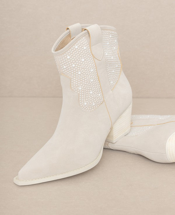 OASIS SOCIETY Cannes - Pearl Studded Western Boots