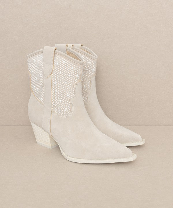 OASIS SOCIETY Cannes - Pearl Studded Western Boots