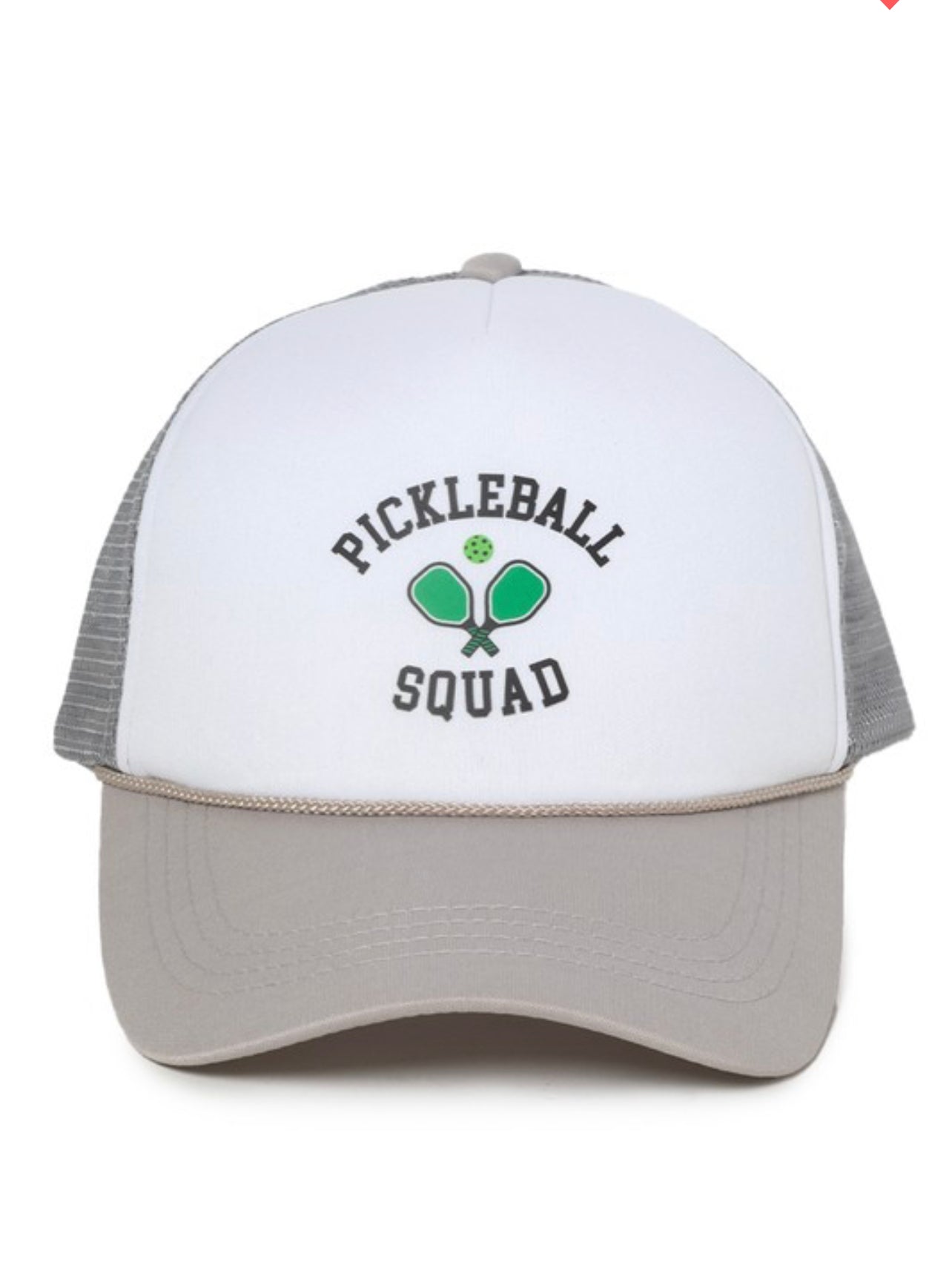 Pickle-ball Squad Grey Baseball Cap