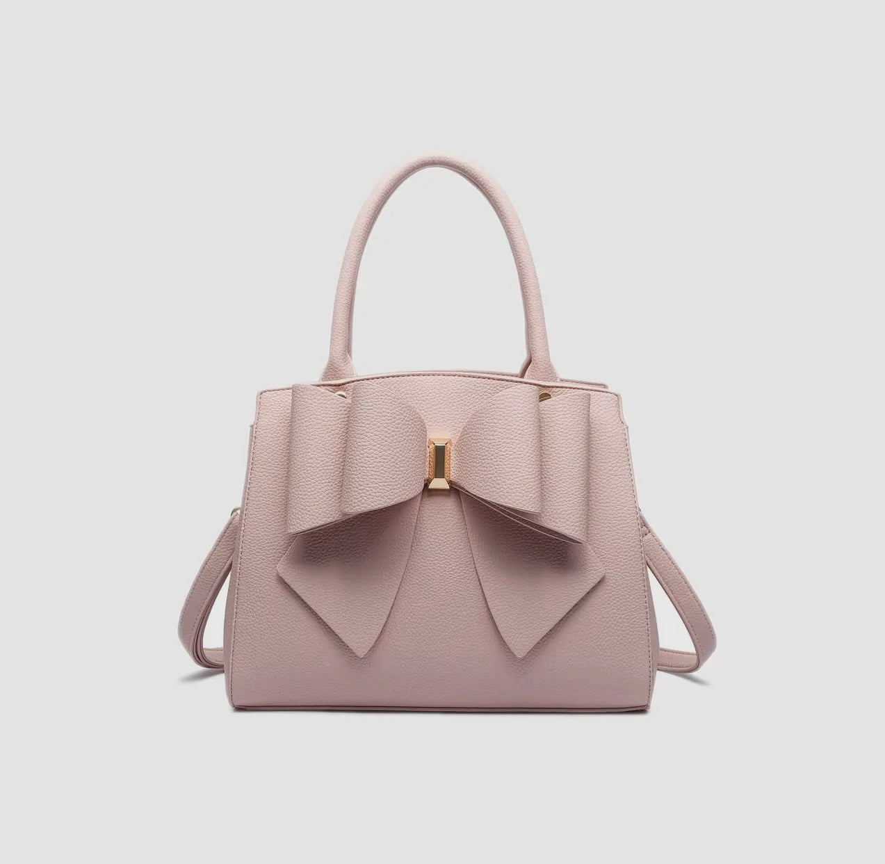 Rose Quartz Blush Bow Satchel